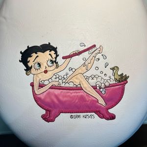 New Vintage Embroidered Betty Boop Toilet Seat